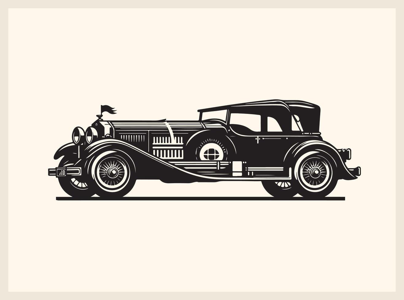 Classic Car for Nostalgic and Elegant Transportation Designs vector