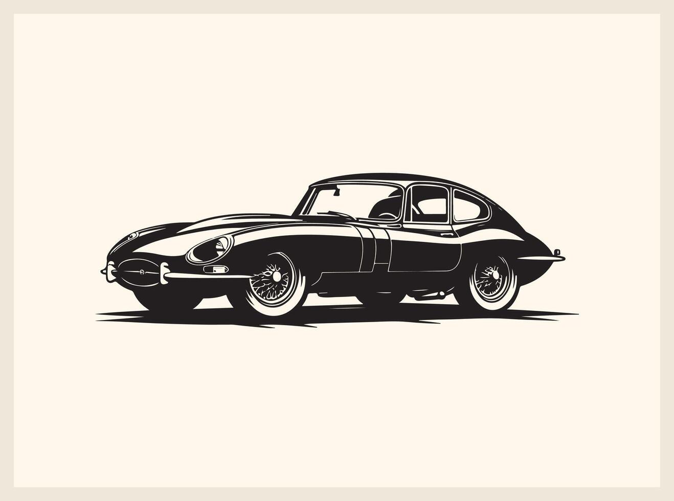 Stylish Classic Car for Old-School Motoring Concepts vector