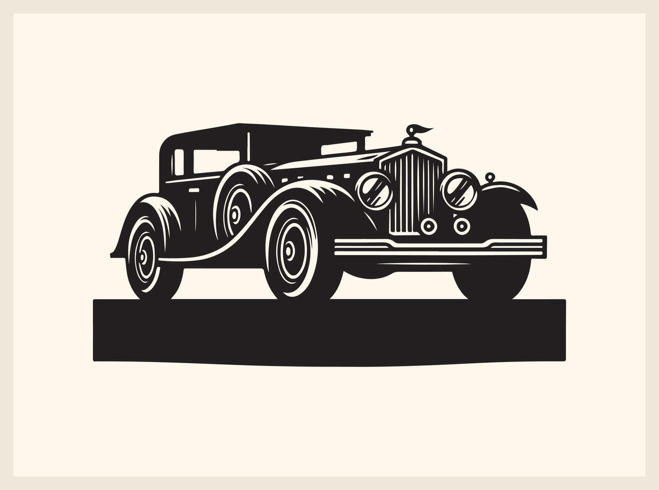 Bold Classic Car for Timeless Transportation Illustrations vector