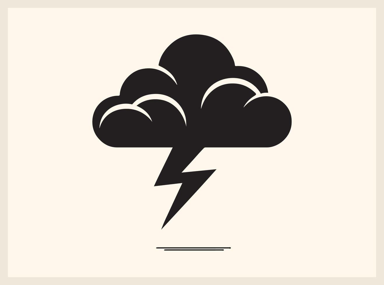 Dramatic Cloud with Thunderbolt for Lightning-Themed Illustrations vector