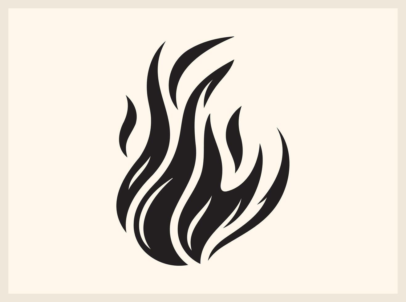Artistic Abstract Fire Flame for Heat and Passion Themes vector
