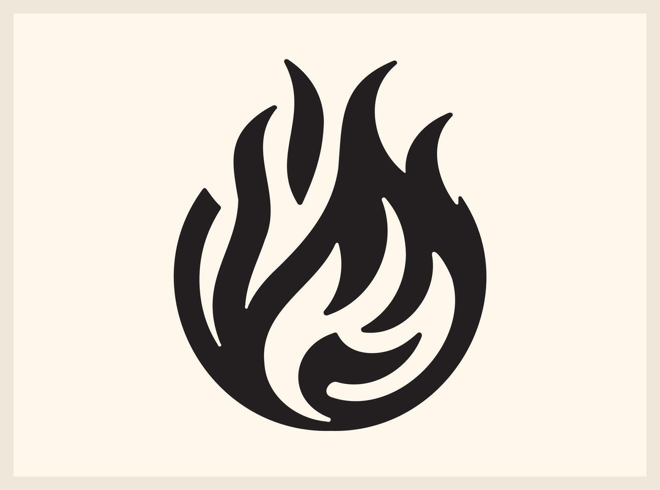 Iconic Abstract Fire Flame for Hot and Burning Themes vector