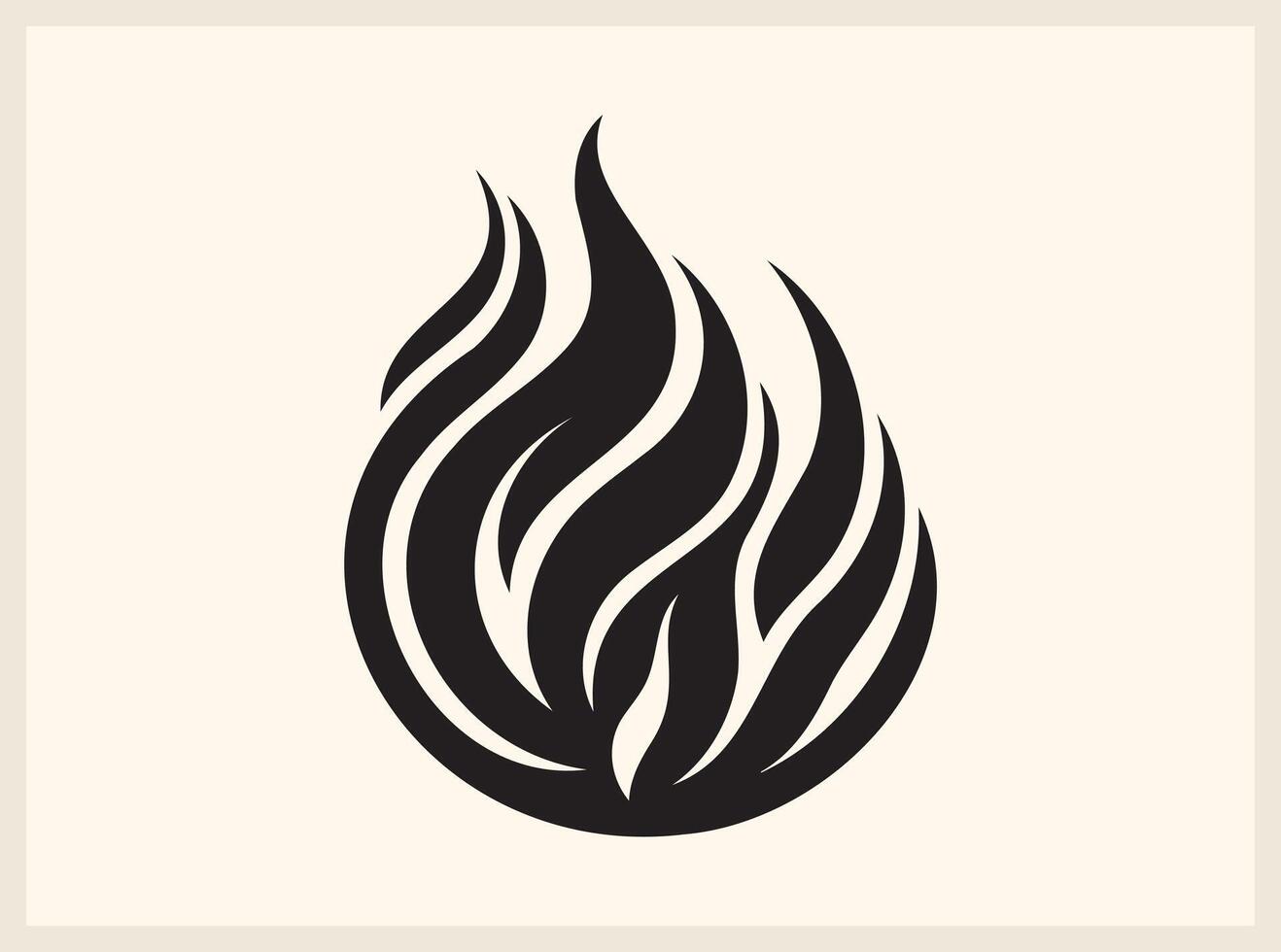 Minimalist Abstract Fire Flame for Stylish Designs vector