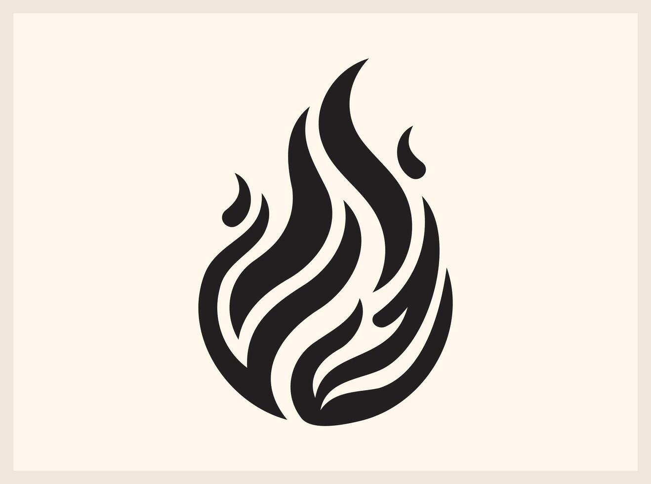 Flowing Abstract Fire Flame for Motion-Inspired Graphics vector
