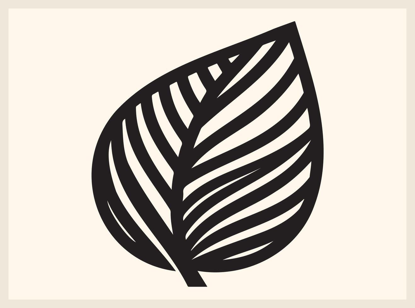 Elegant Abstract Leaf Shape for Modern Designs vector