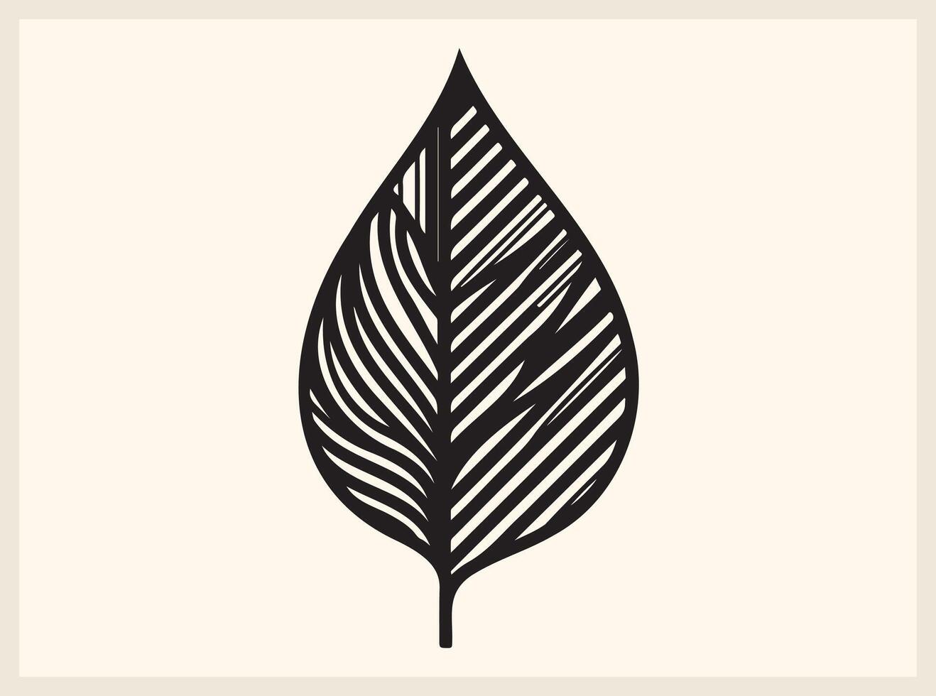 Stunning Abstract Leaf Shape for Nature-Inspired Art vector