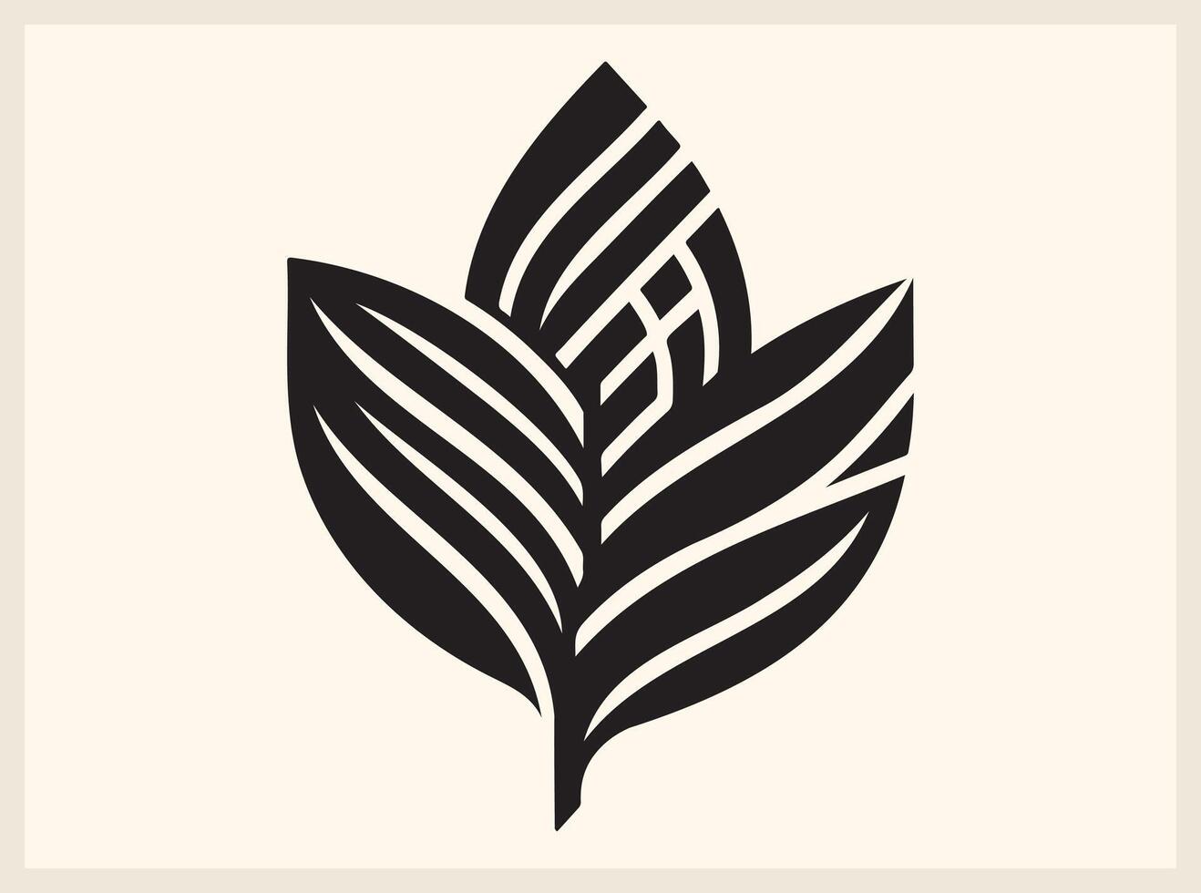 Timeless Abstract Leaf Shape for Digital and Print Art vector