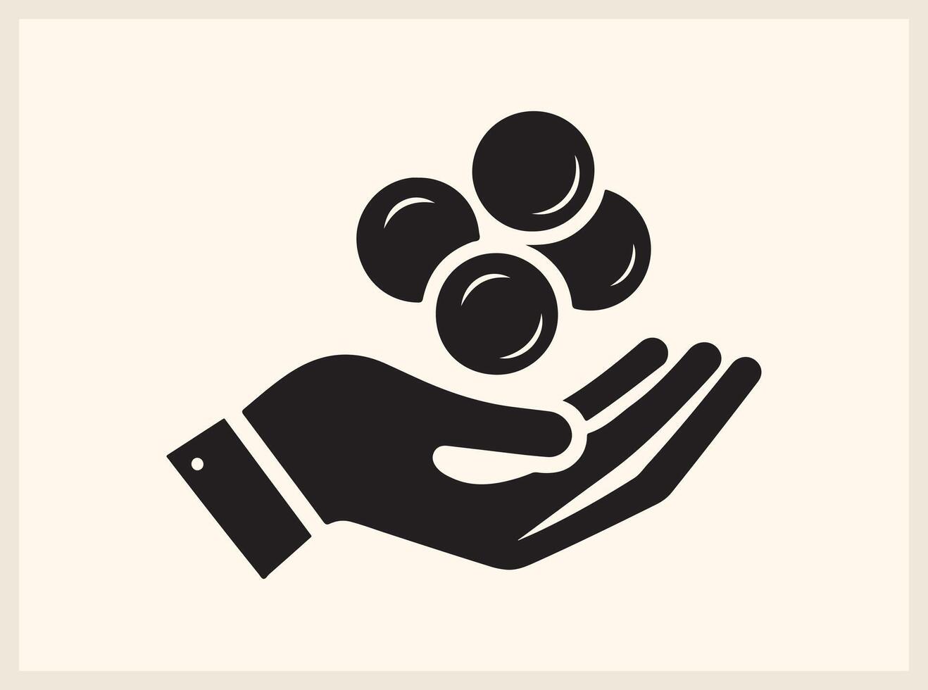 Inspiring Hand Holding Coin for Savings and Economic Growth vector