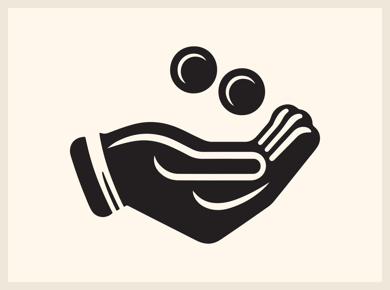 Wealth-Themed Hand Holding Coin for Business and Economy Art vector