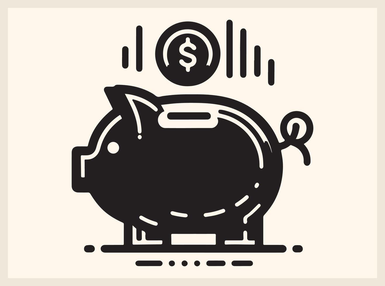 Digital Piggy Bank with a Coin Dropping In for Online Banking Themes vector