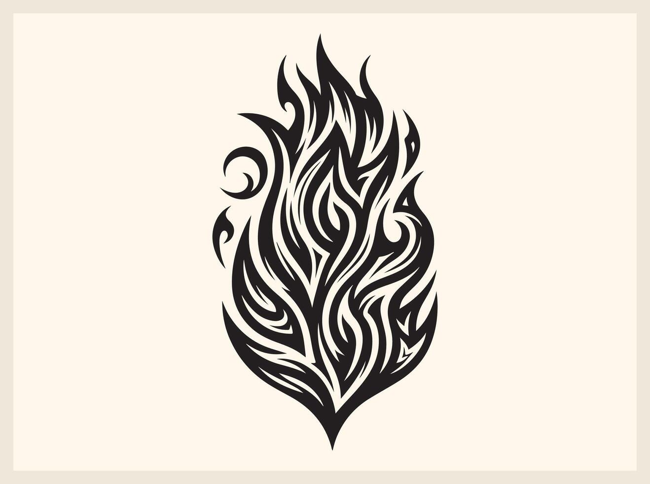 Abstract Tribal Fire Line Art for Creative and Expressive Artwork vector