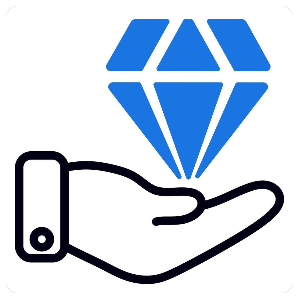 premium service in blue duo line vector