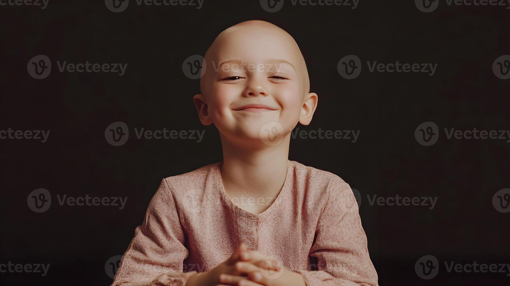 A Smiling Bald Child A Portrait of Resilience and Hope, Embracing Inner Strength photo