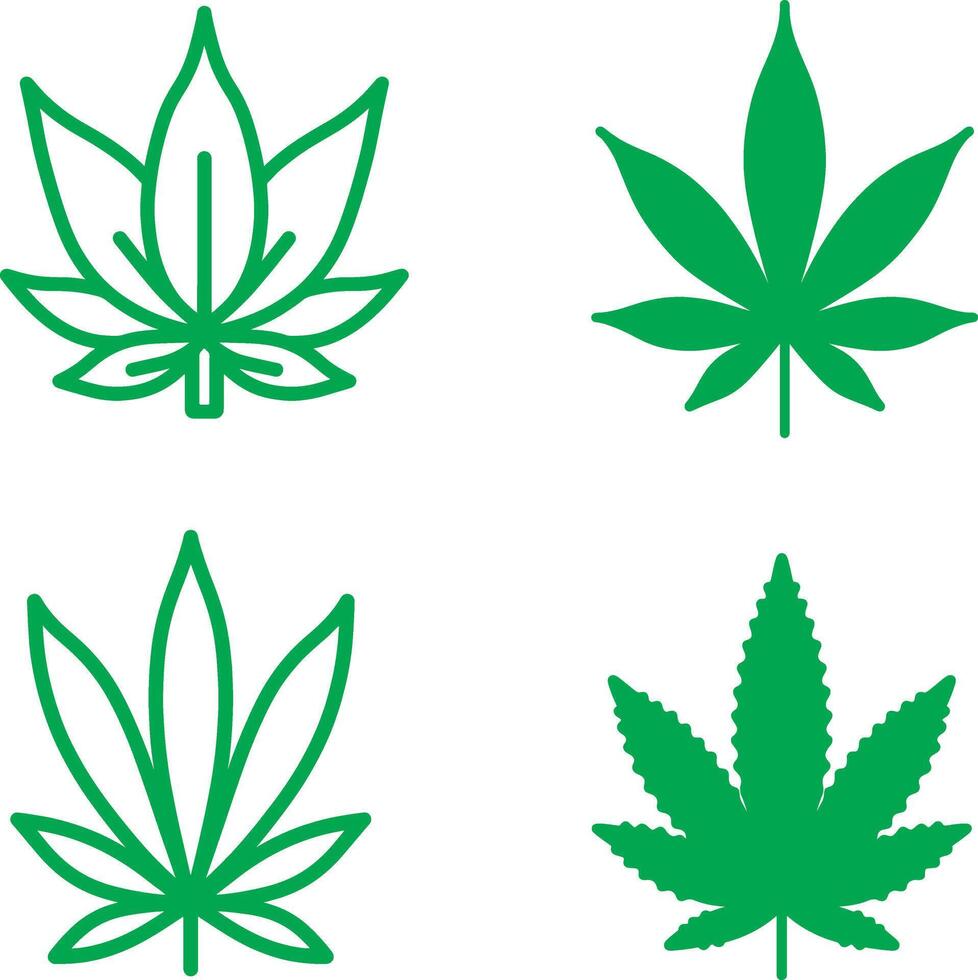 Weed logo on the white background vector
