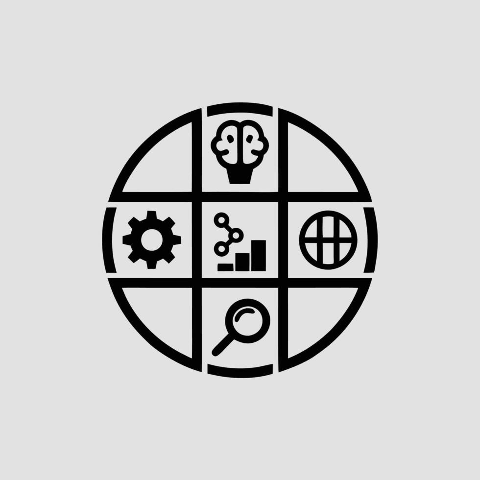 Cybersecurity and data protection icons vector