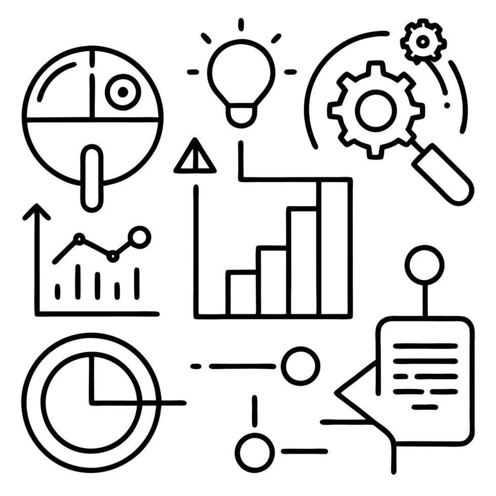 Corporate strategy infographic icons vector