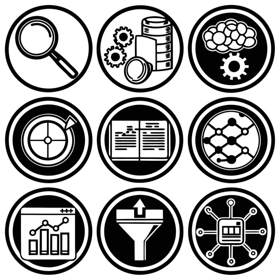 Risk management and security icons vector