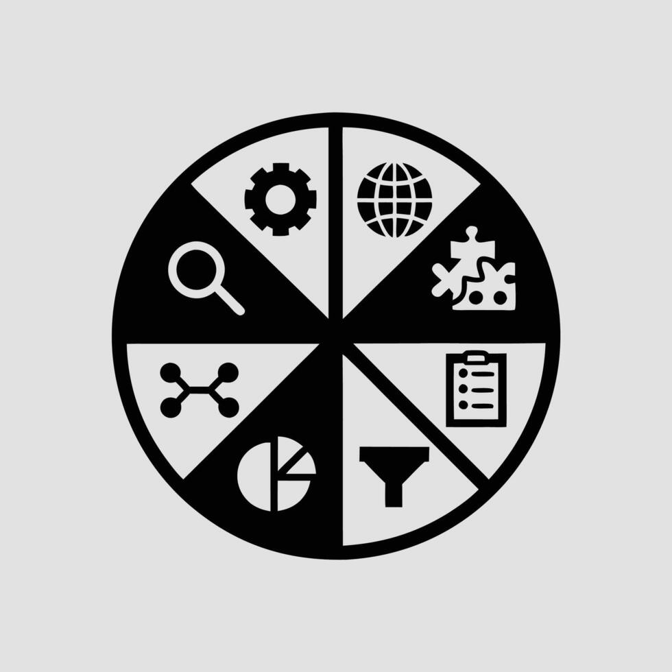 Performance metrics and KPI icons vector