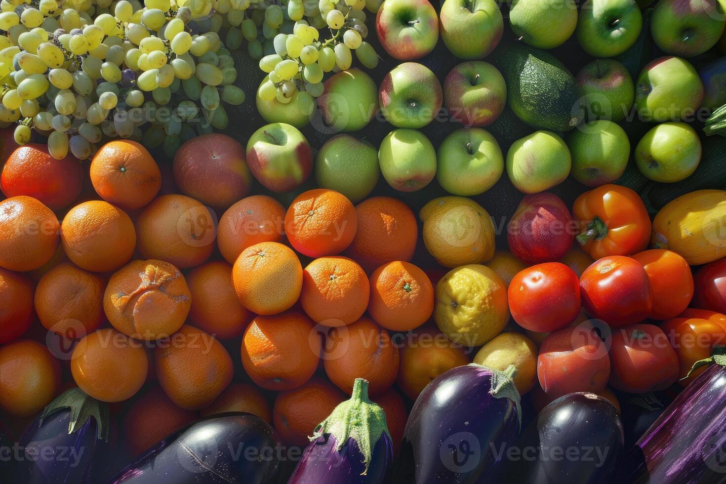 Colorful Assortment Of Fresh Fruits And Vegetables photo