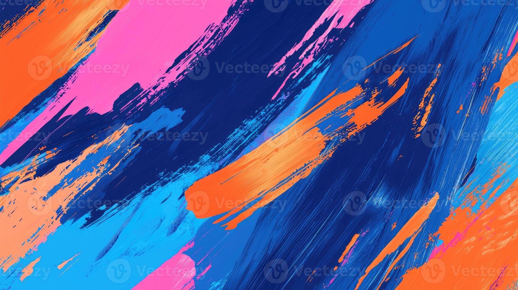 Abstract Colorful Paint Strokes Artwork Displaying Vibrant Hues photo