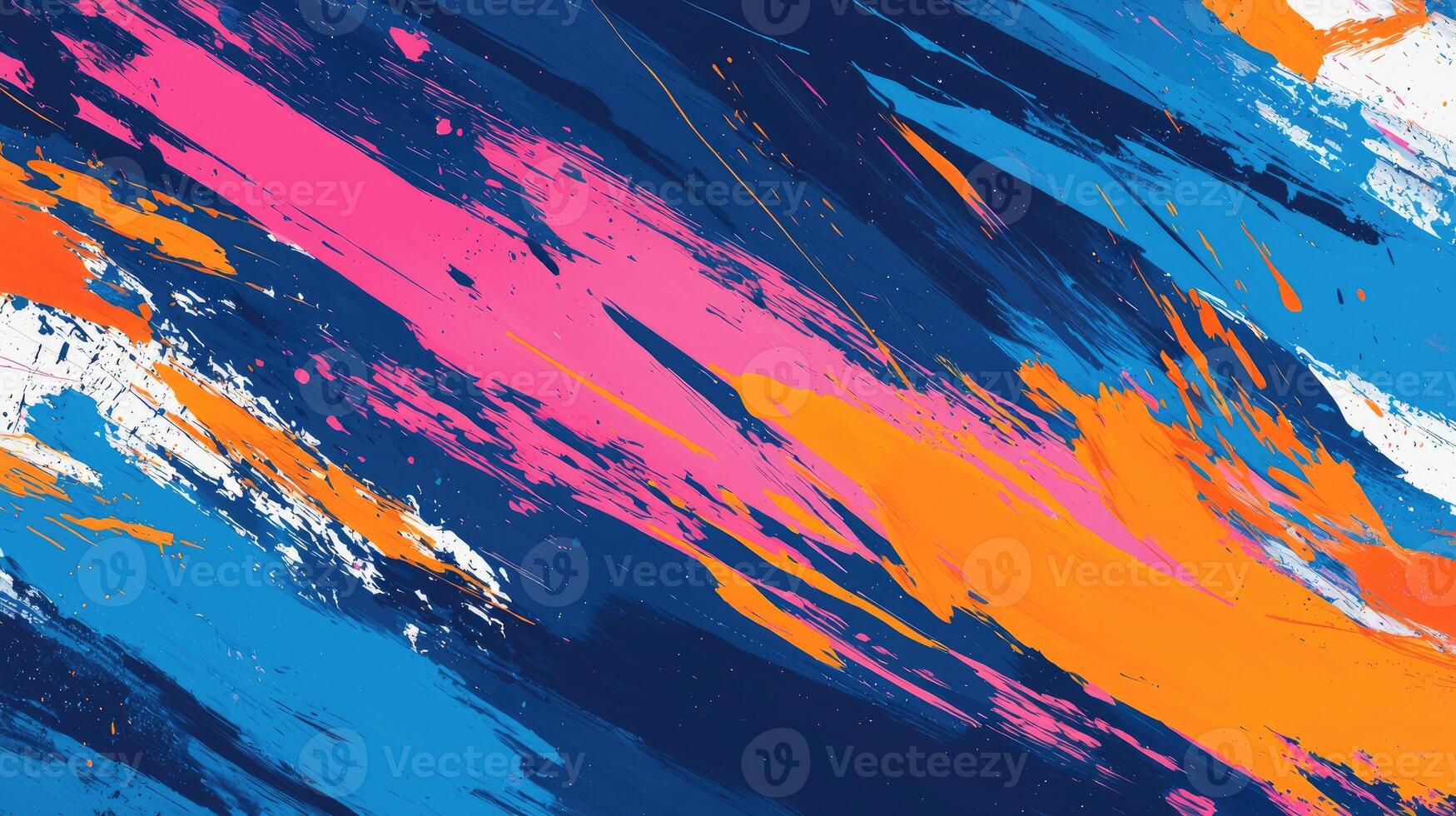 Abstract Painting Vibrant Swirls Of Color And Texture photo