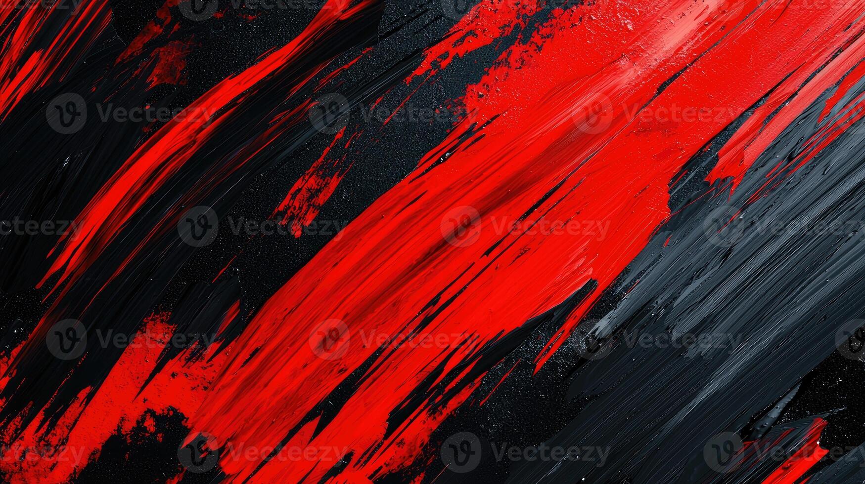 Abstract Red And Black Paint Brushstrokes Texture photo