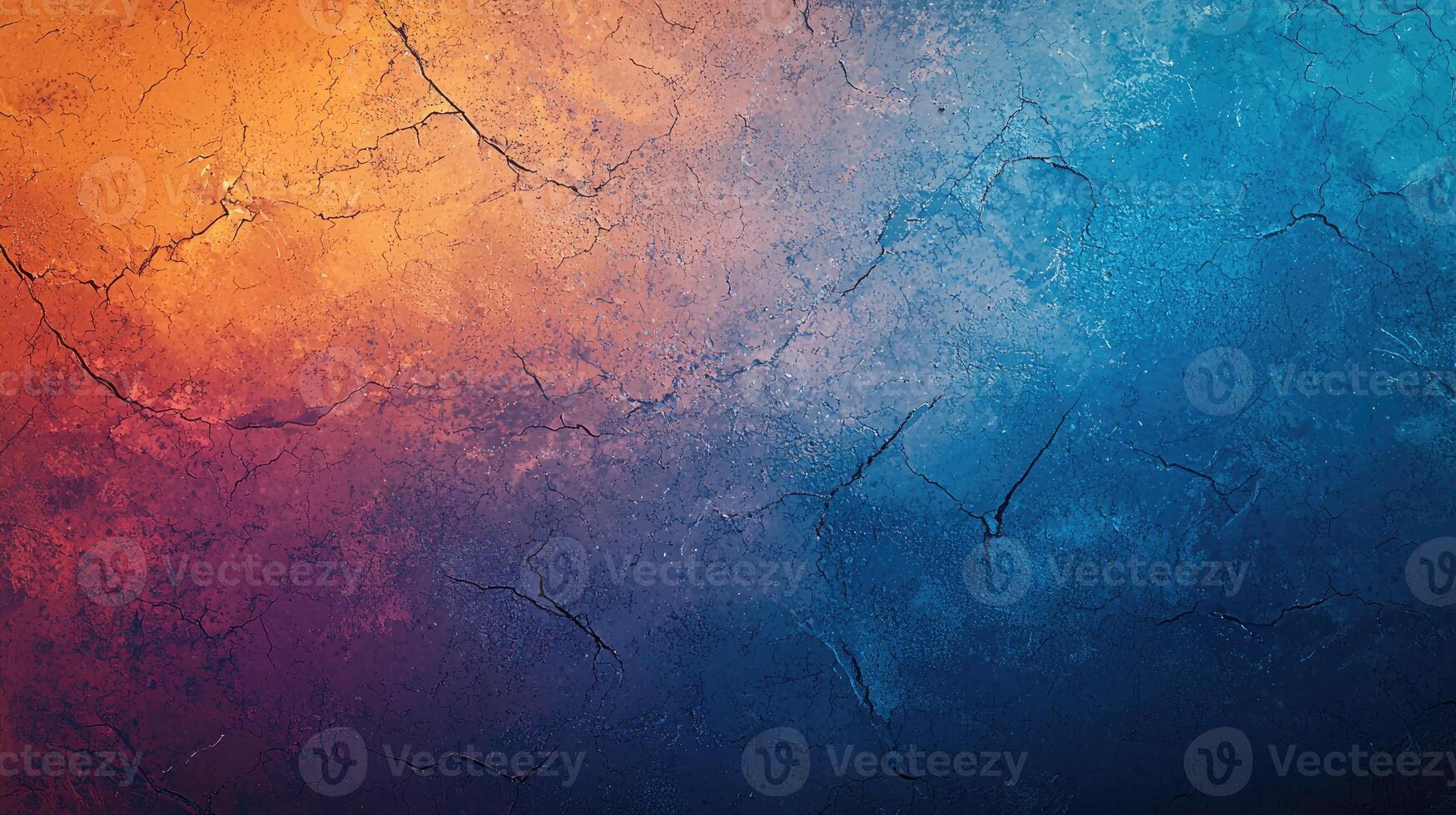 Abstract Cracked Texture Gradient Warm Cool Colors photo