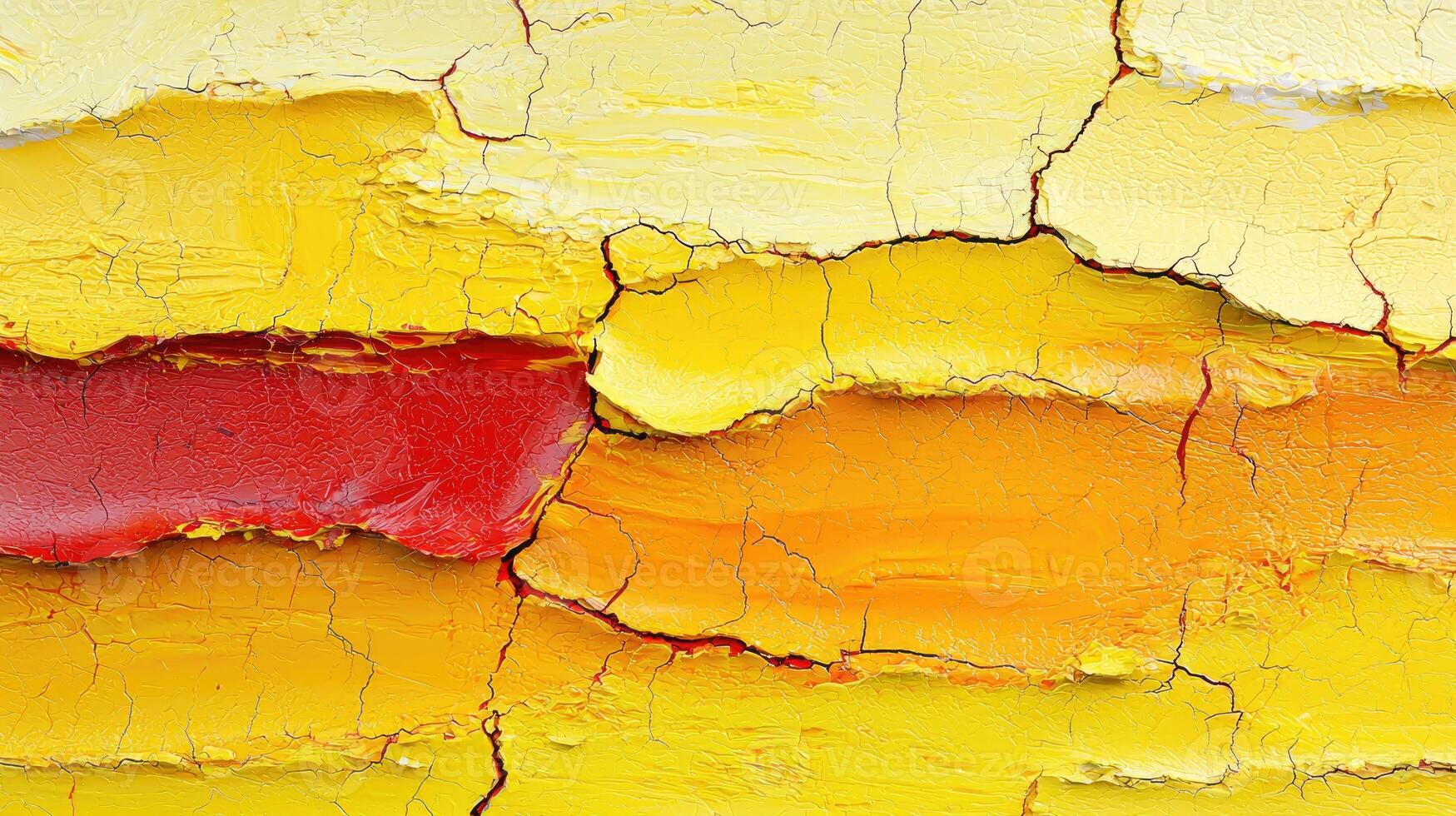 Abstract Yellow and Red Impasto Painting Texture photo