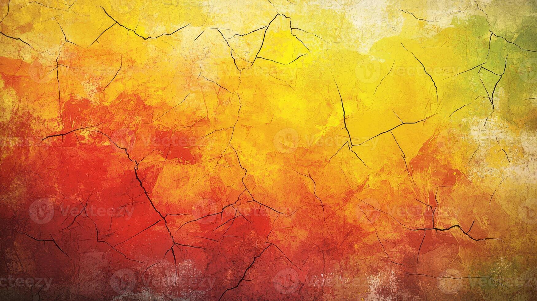 Abstract Warm Hues Cracked Texture Painting photo