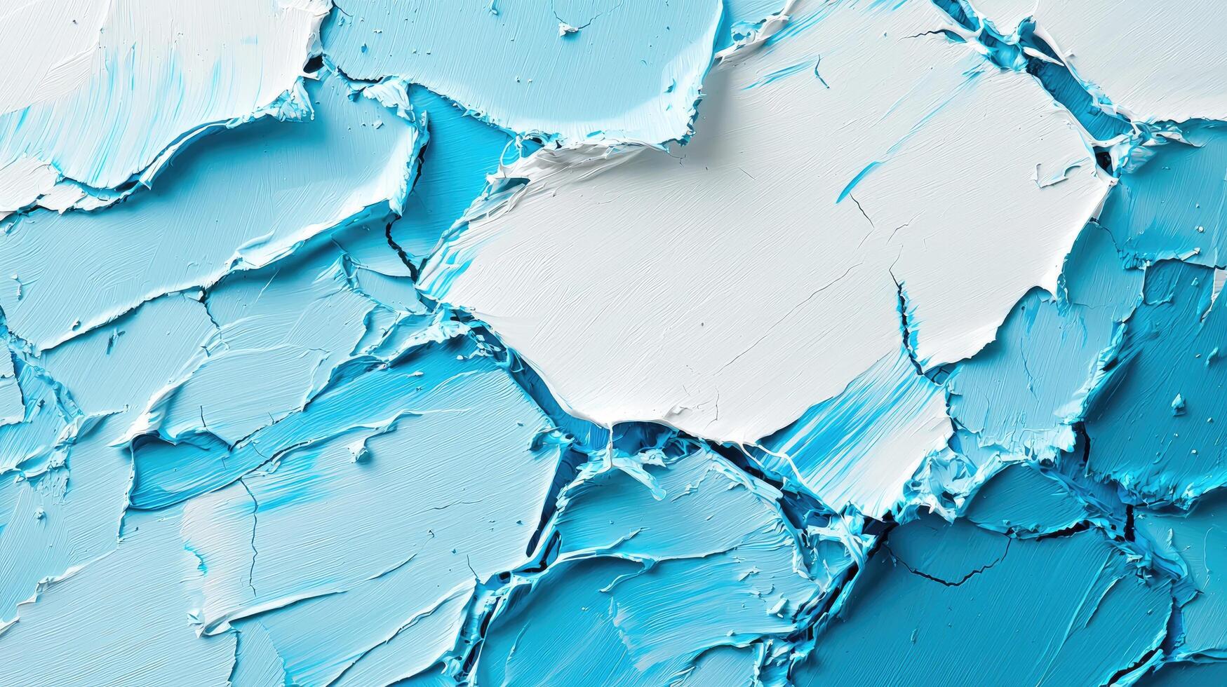 Abstract B lue and White Impasto Painting Texture photo