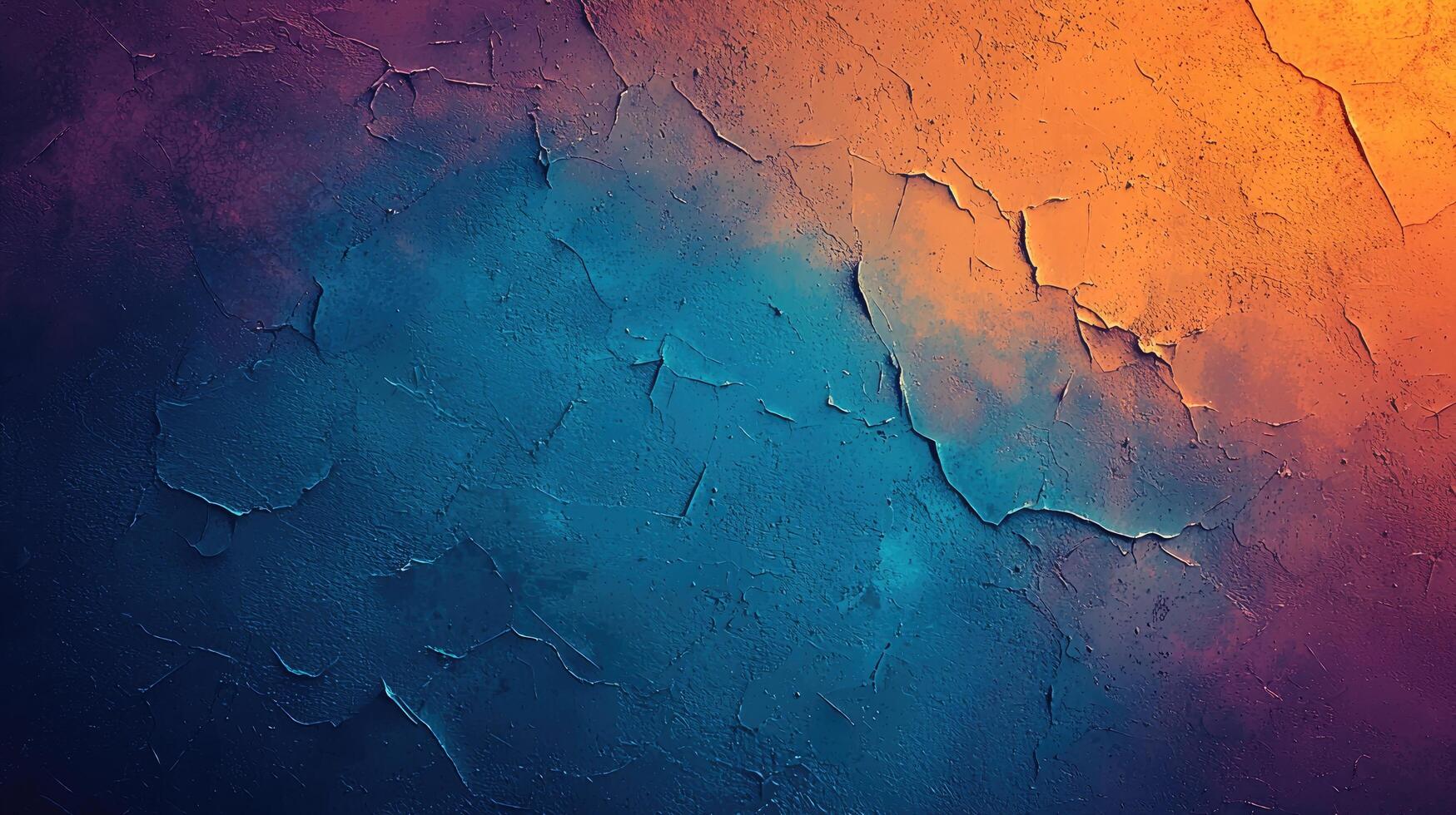 Abstract Textured Wall With Blue Orange Hues photo