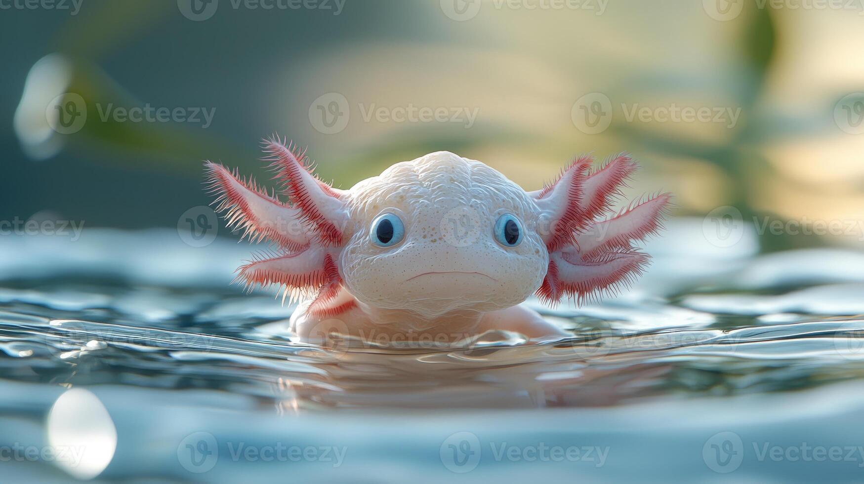 Axolotl in Water A Calm Aquatic Creature photo
