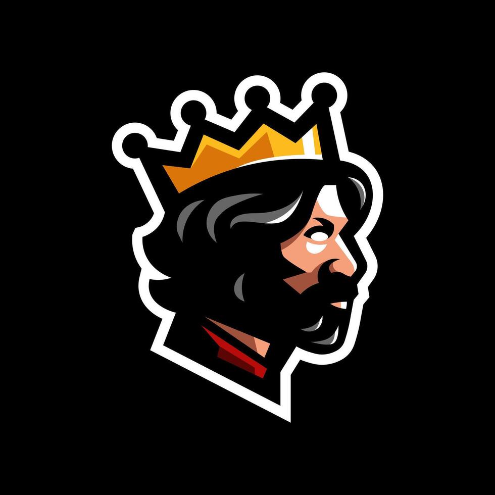 King head mascot logo vector