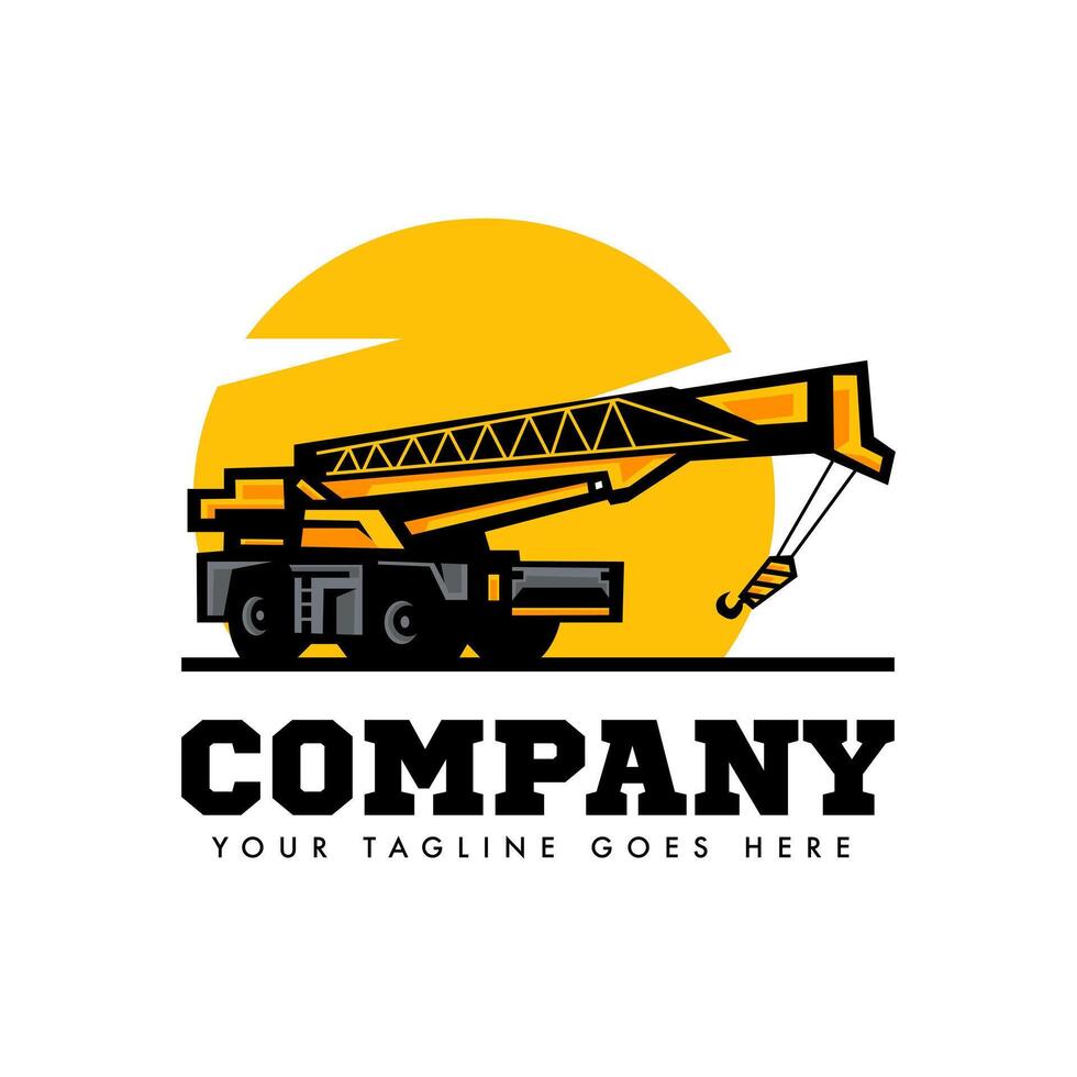 Mobile Crane logo vector