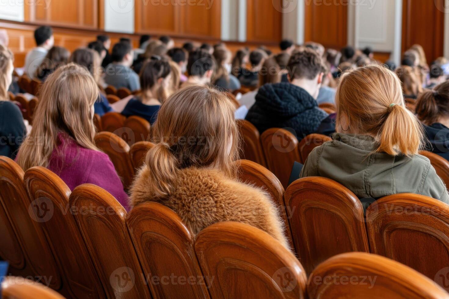 University lecture featuring diverse students embracing inclusive learning tools in an engaging environment photo