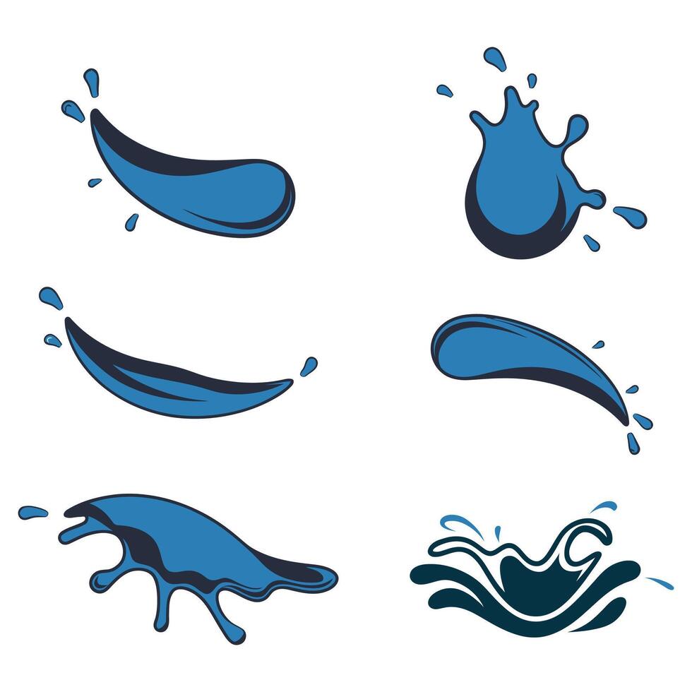 Stylized Water Droplet Icons. vector