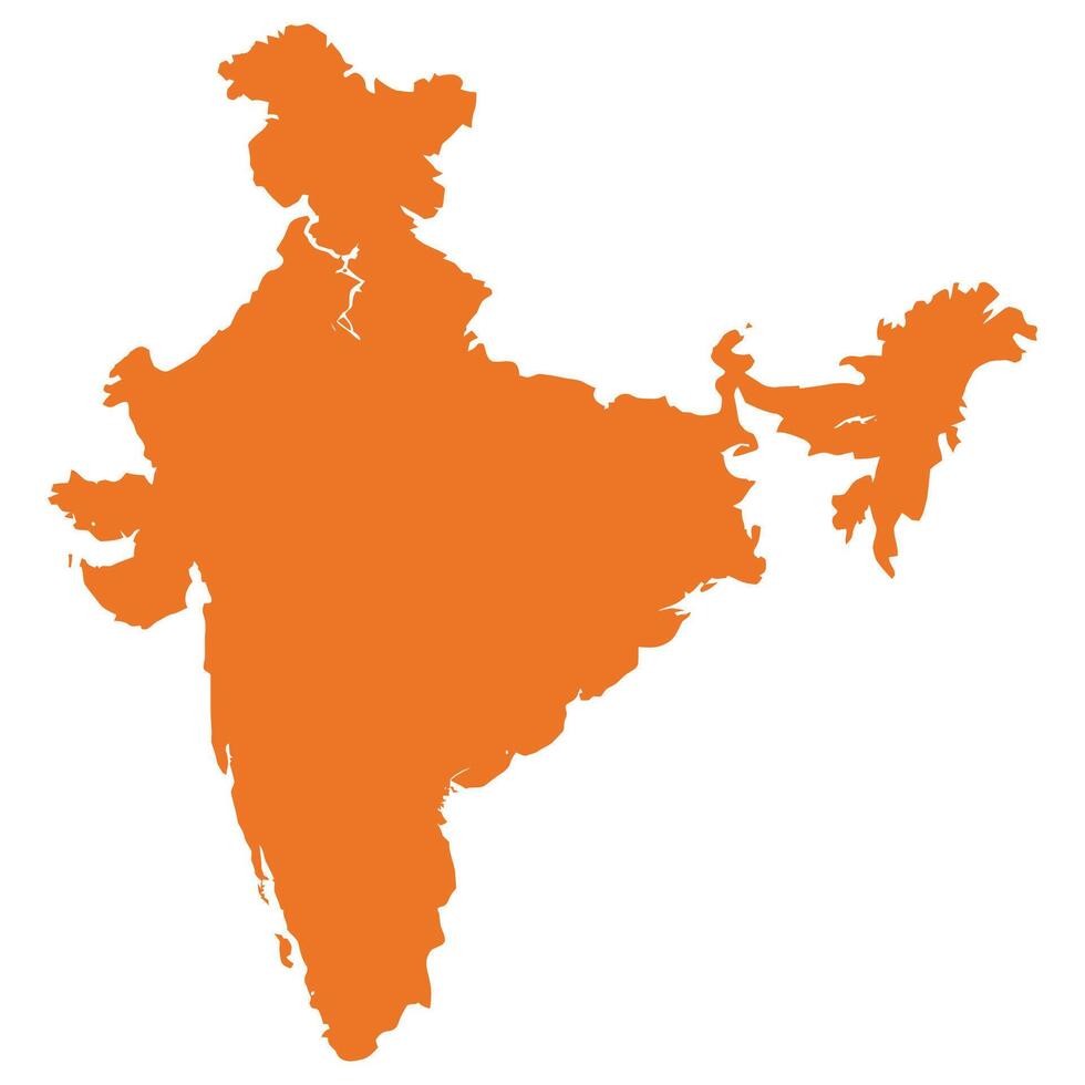 Colorful State-Wise India Map on White. vector
