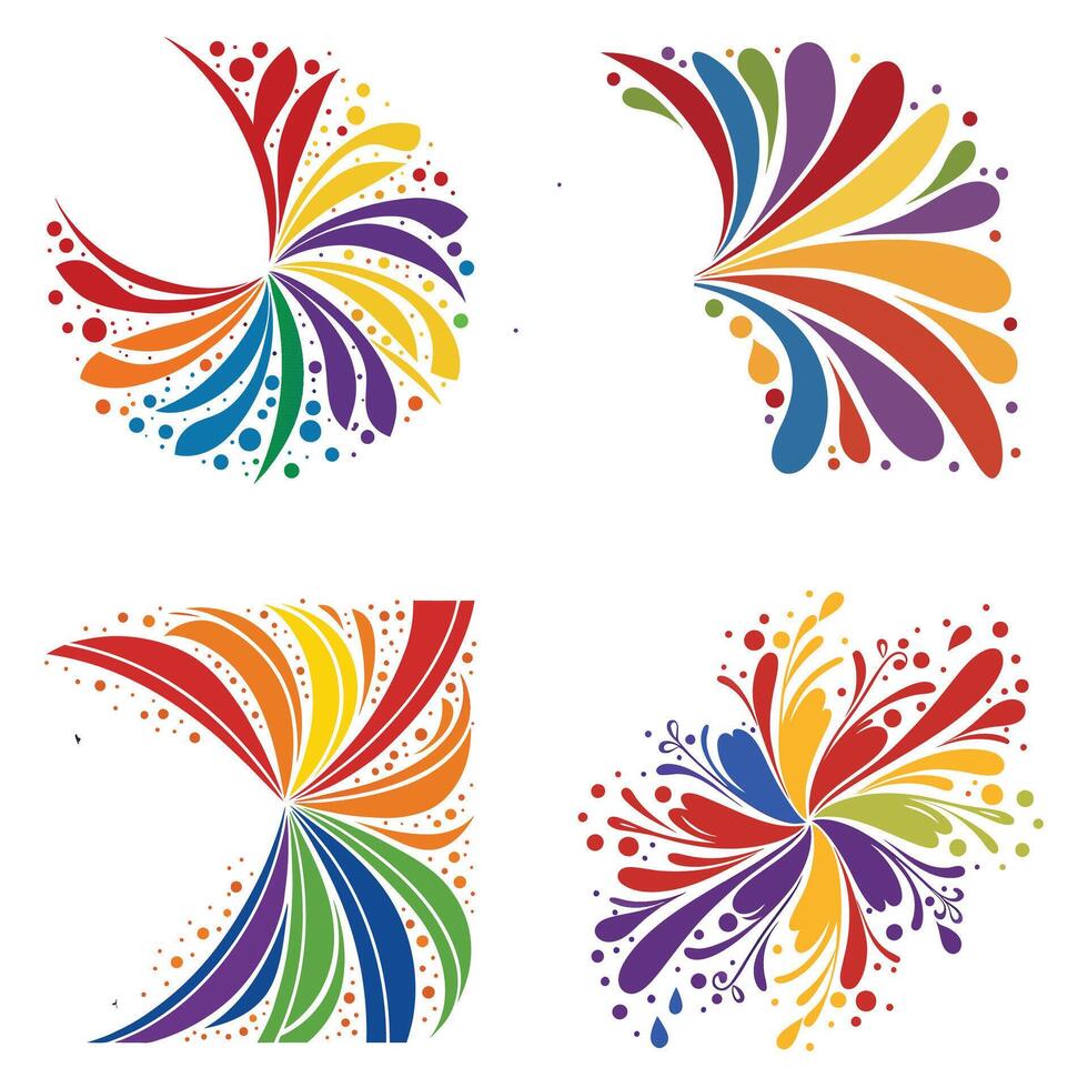Color Burst Splash Pack. vector