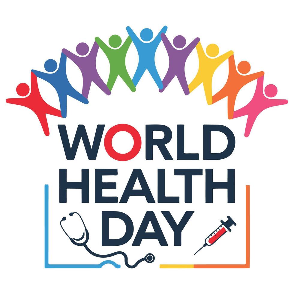 Celebrate World Health Day with a Clean and Modern Design. vector