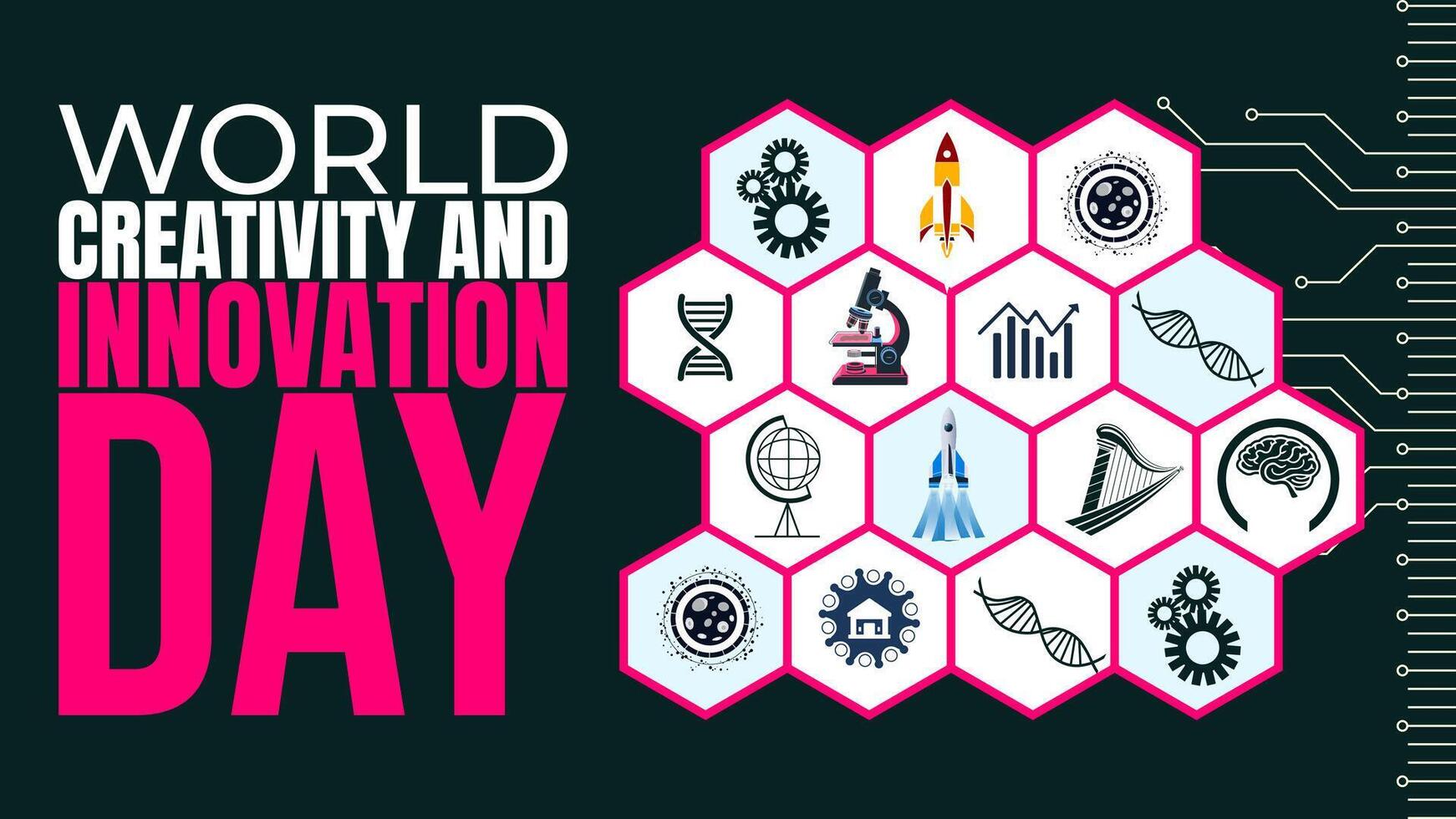 World Creativity and Innovation Day, Inspiring New Ideas for a Better Future vector