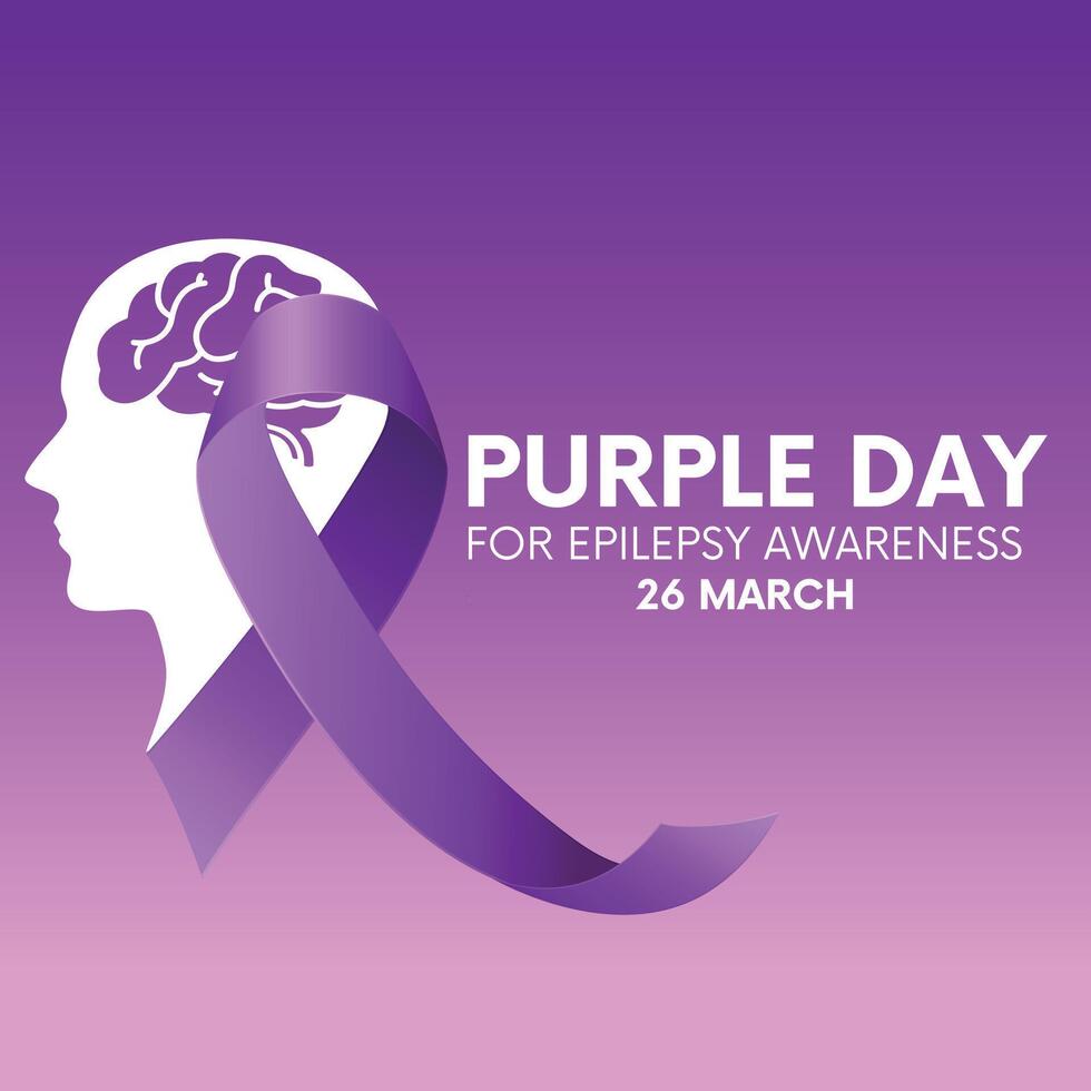 Purple Day for epilepsy awareness vector