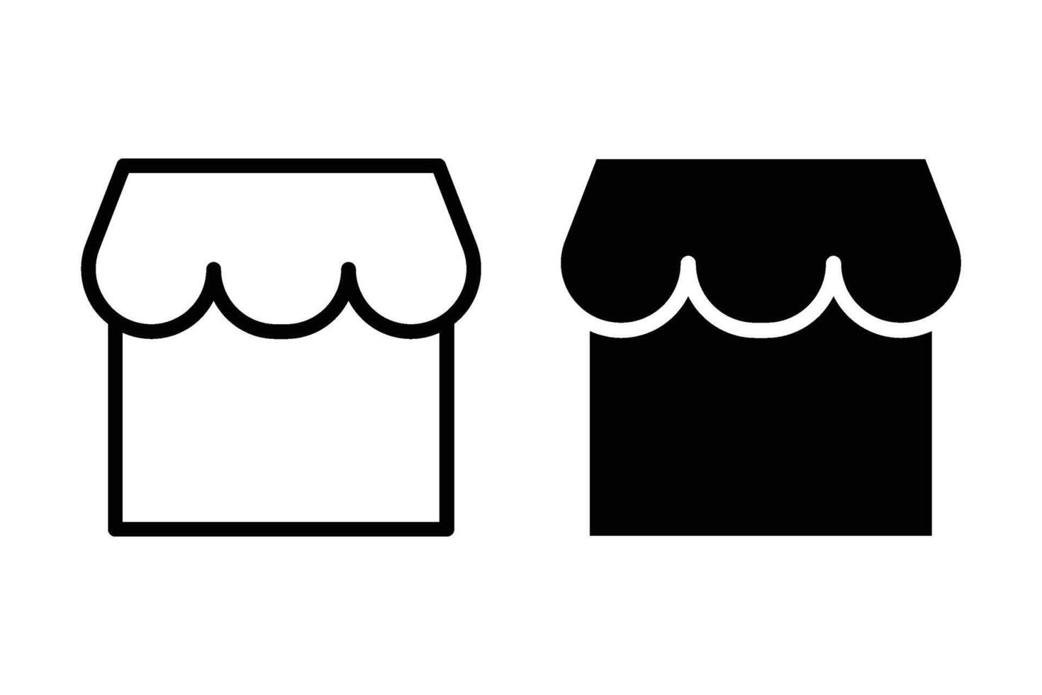 Store icon set. Store building sign. for mobile concept and web design. illustration on white background vector