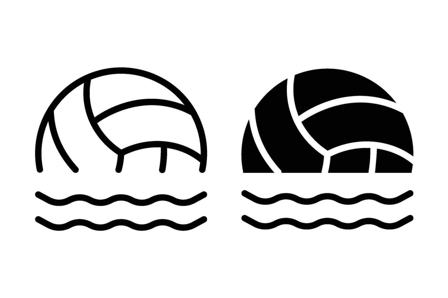waterpolo icon design isolated on white background vector