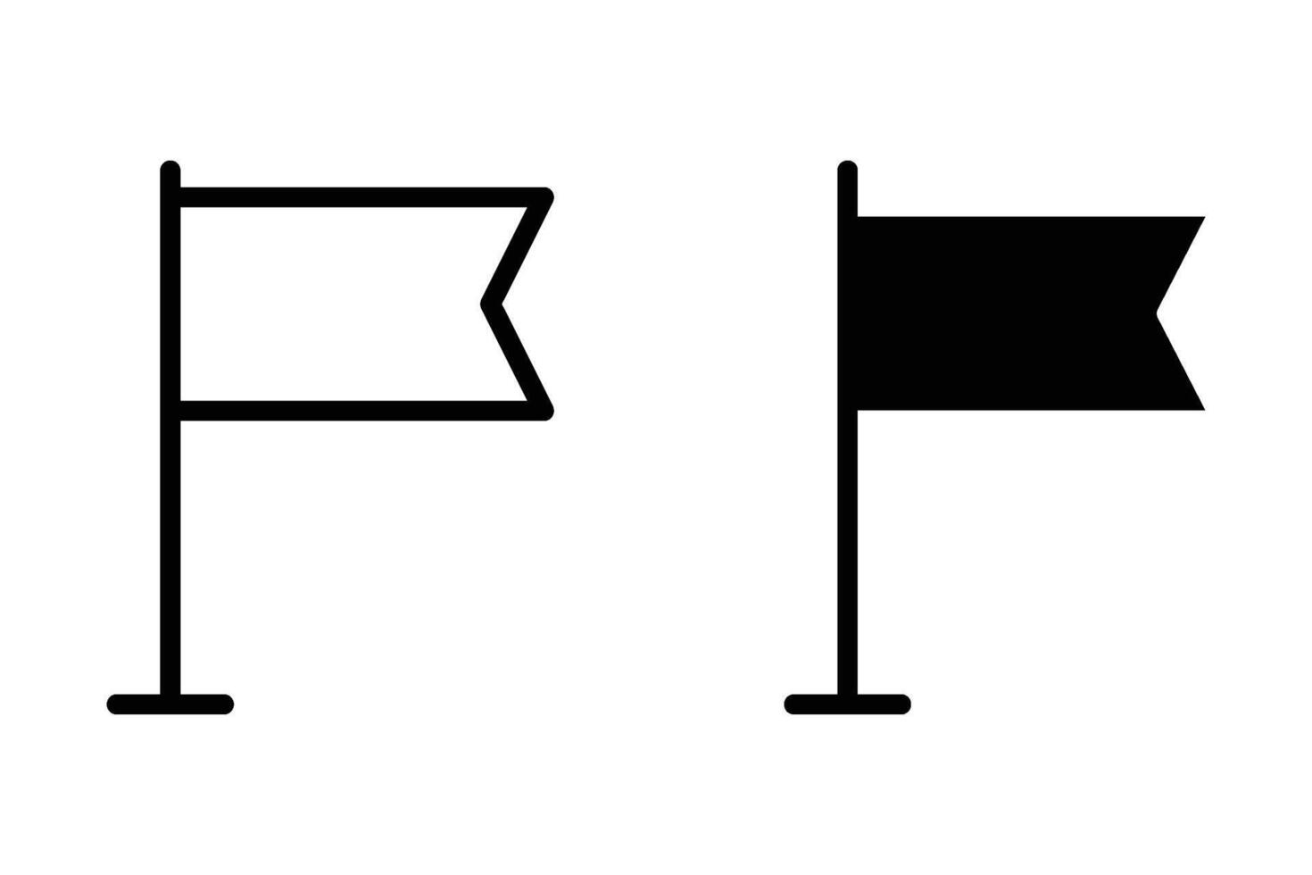 Flag icon set design template on white background vector