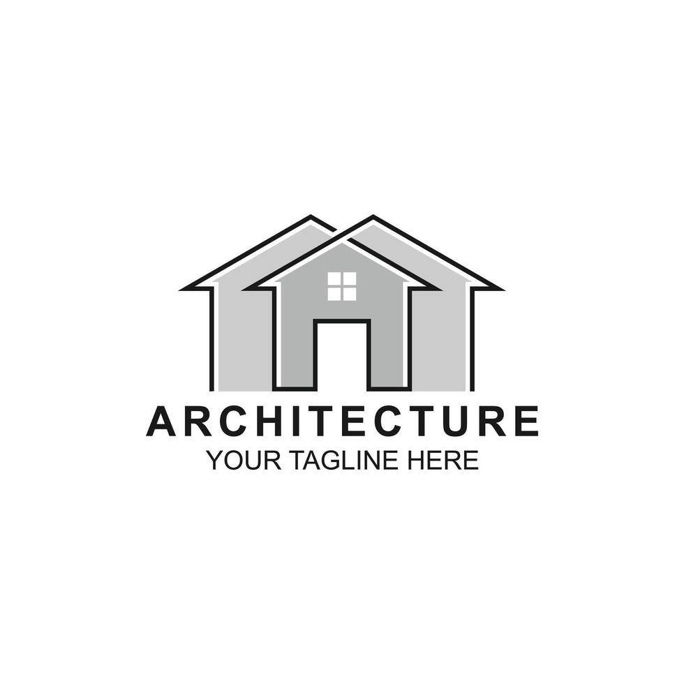 architecture logo design for building development with creative illustration vector