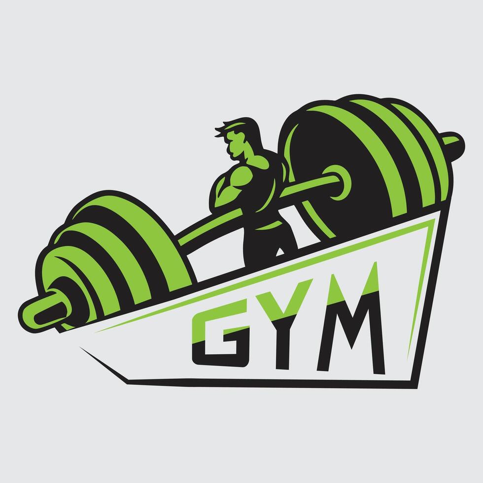 gym icon with man vector