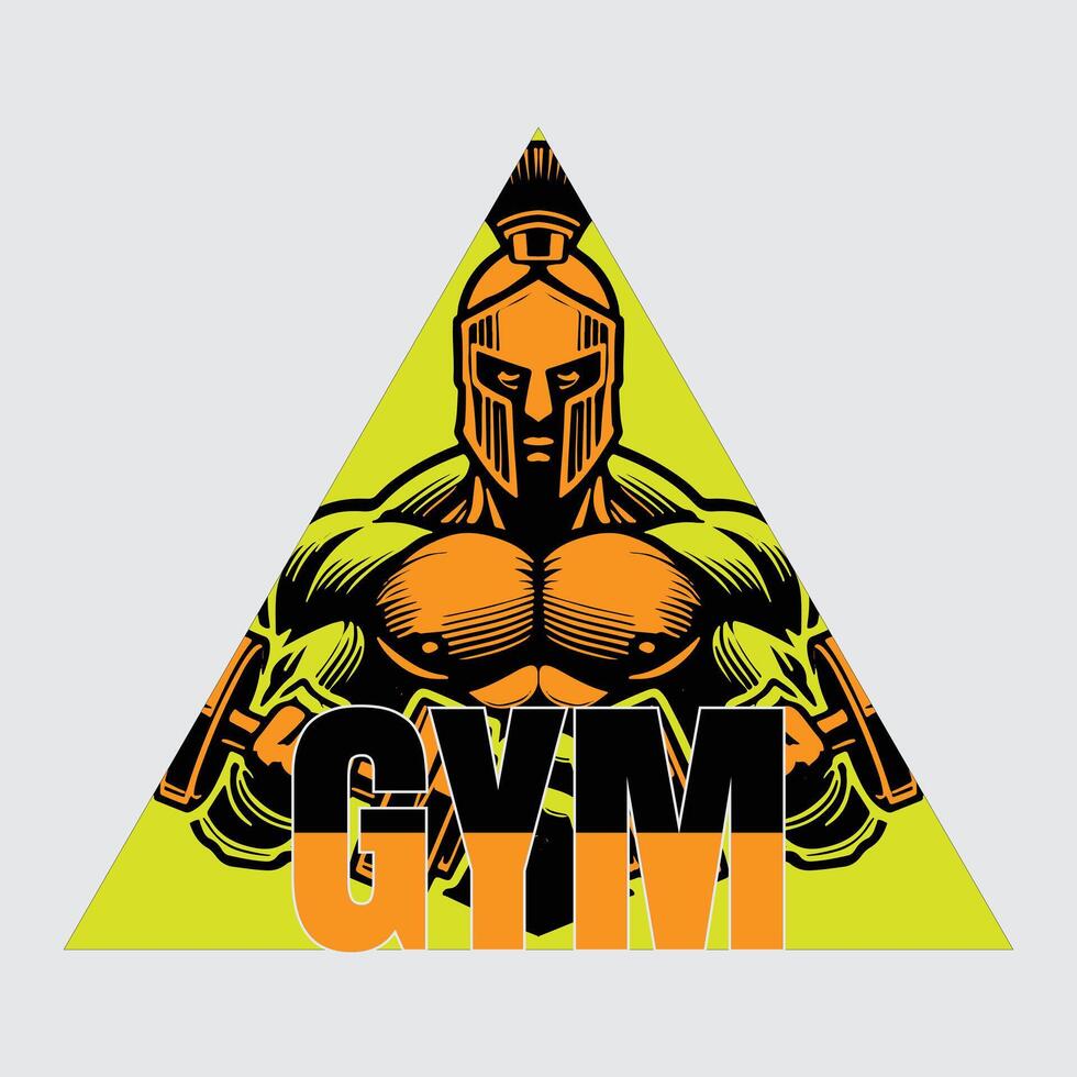 Gym icon of spartan vector