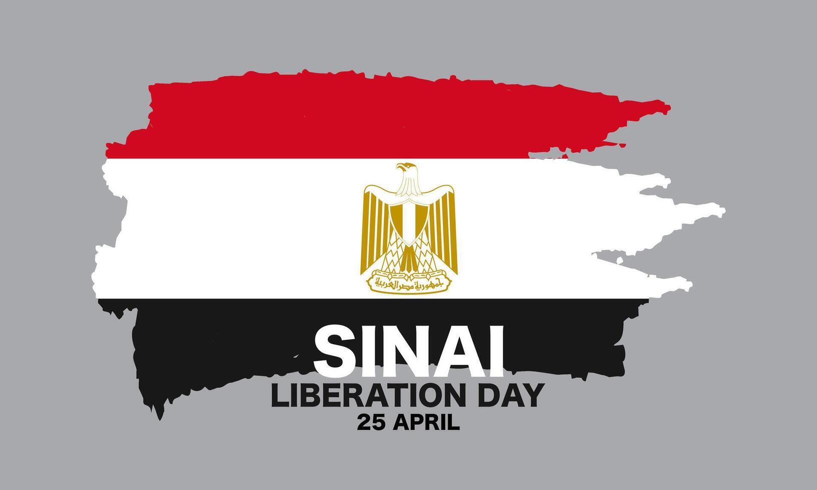Sinai Liberation Day Banner Design. vector