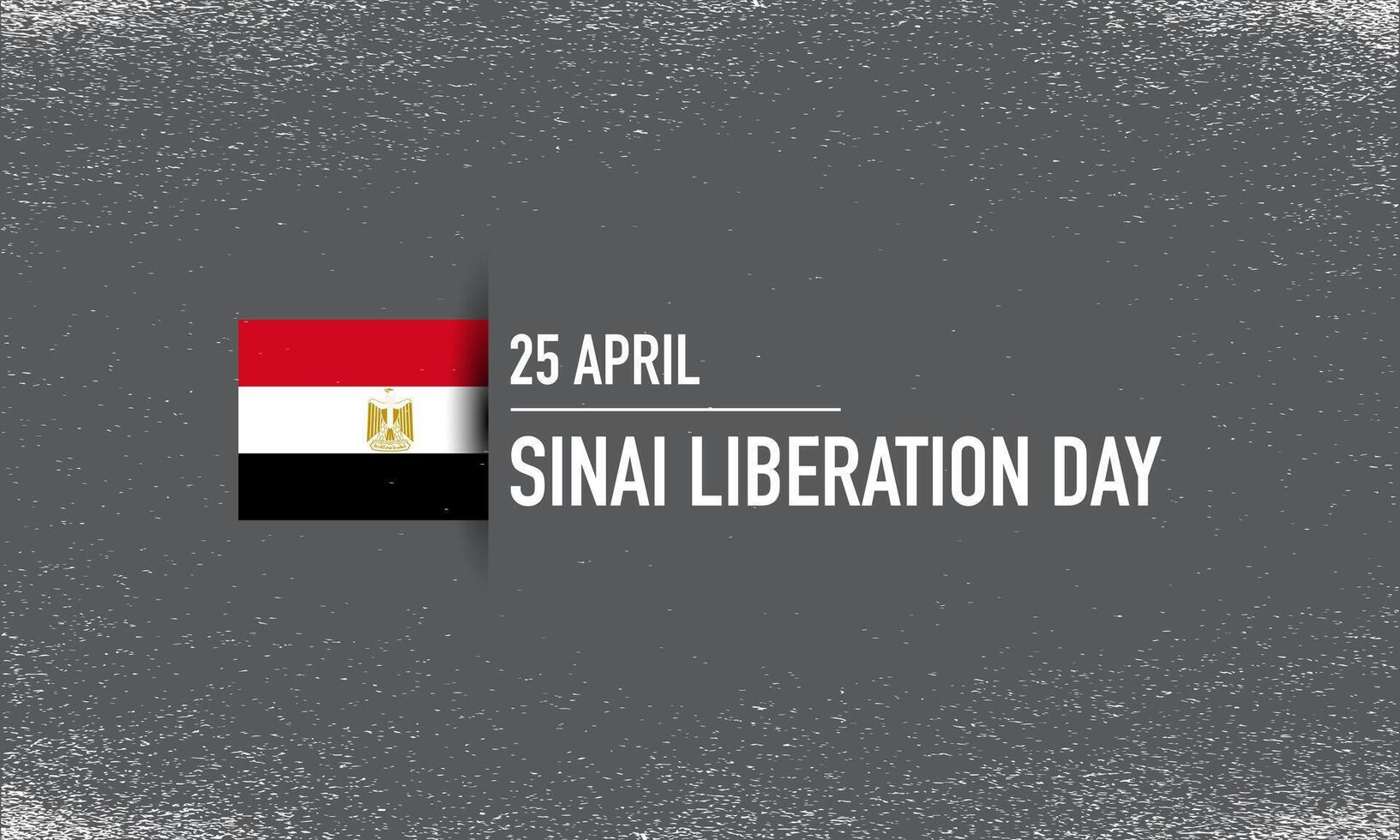 Sinai Liberation Day Greeting Card with Egyptian flag illustration. vector