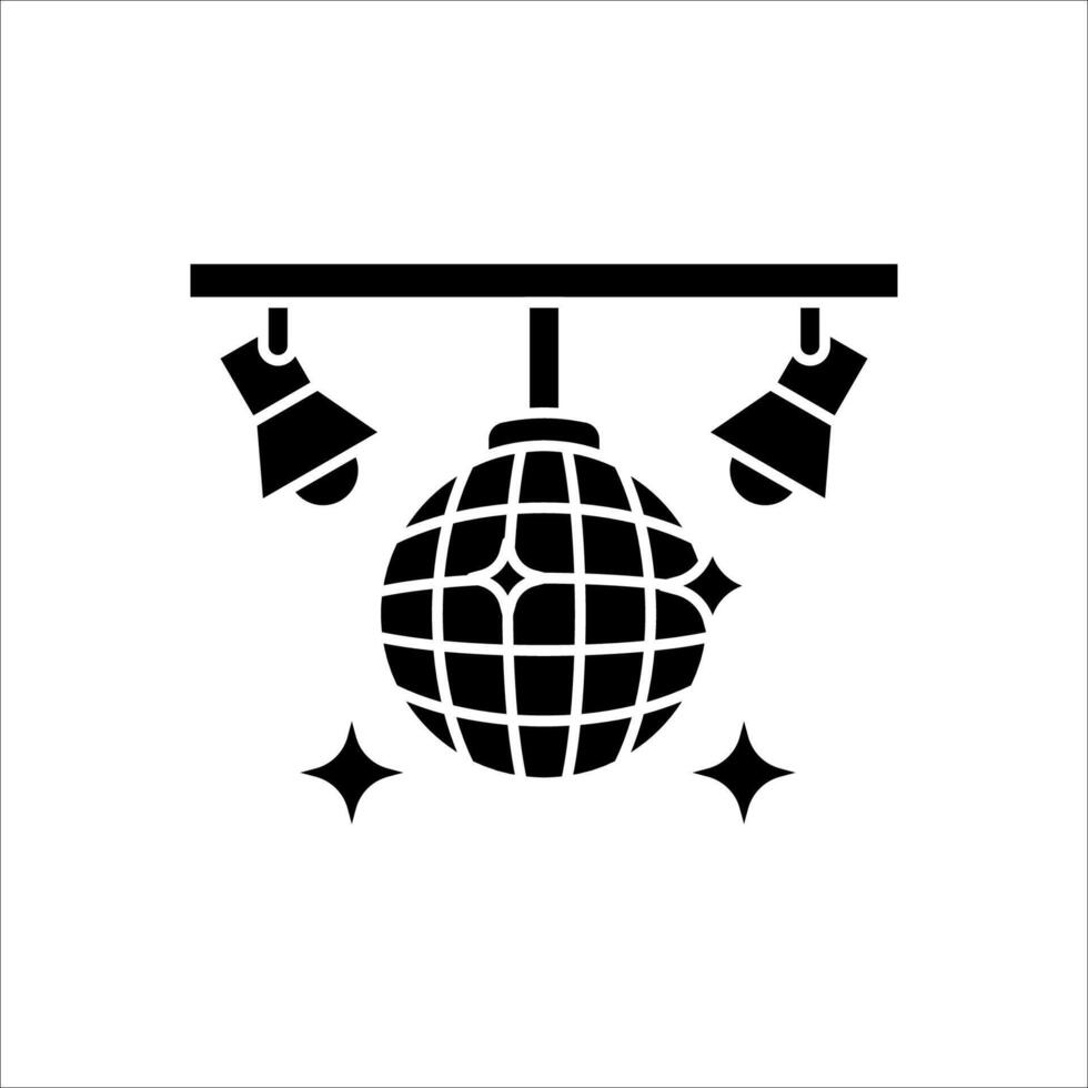 disco ball icon on white. background vector